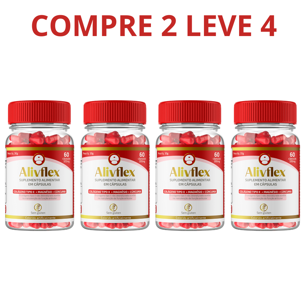 AlivFlex Original 60 Cápsulas - Suplemento Articular Completo - Frete Grátis